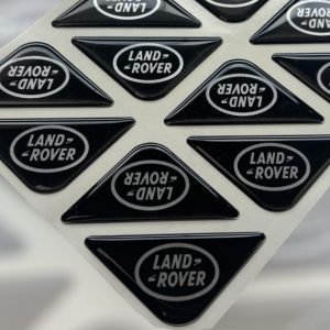 Black Land Rover Corner Badge Pair