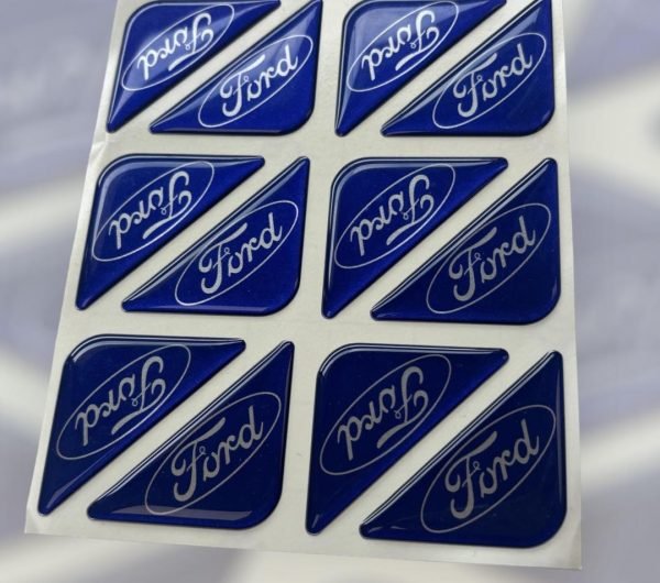 Blue Ford Corner Badge Pair