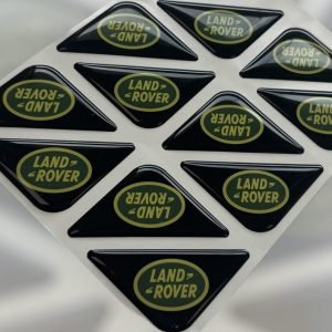 Colour Land Rover Corner Badge Pair