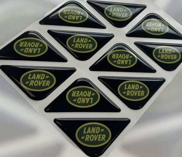 Colour Land Rover Corner Badge Pair