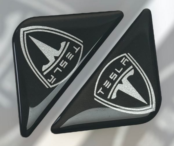 Tesla Corner Badge Pair