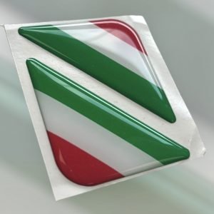 Italian Corner Badge Pair - Italy Flag