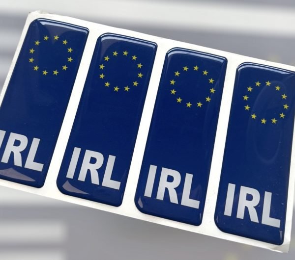 Blue Ireland Euro Side Badge Pair