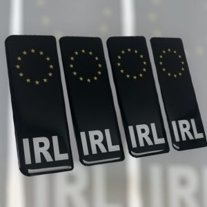 Black Ireland Euro Side Badge Pair