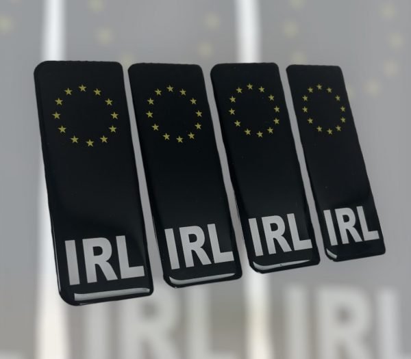 Black Ireland Euro Side Badge Pair